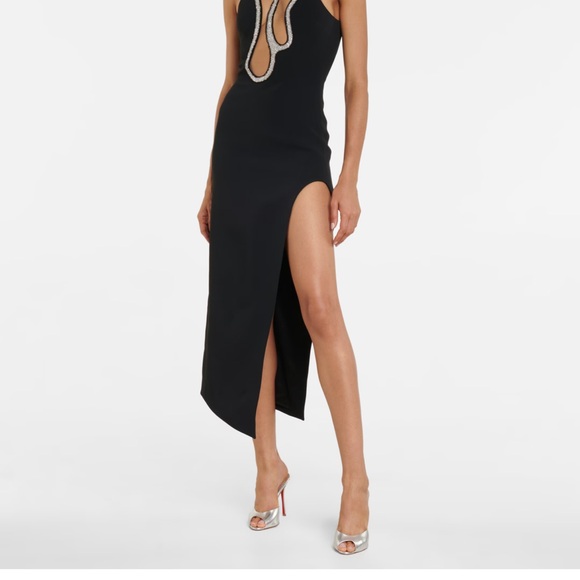 Christian Louboutin Metallic Silver Peep-Toe Heels - Picture 4 of 15